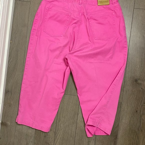 Ralph Lauren Pink Culottes 3/4 Length Cropped Pants - Size 14W - Picture 2 of 9
